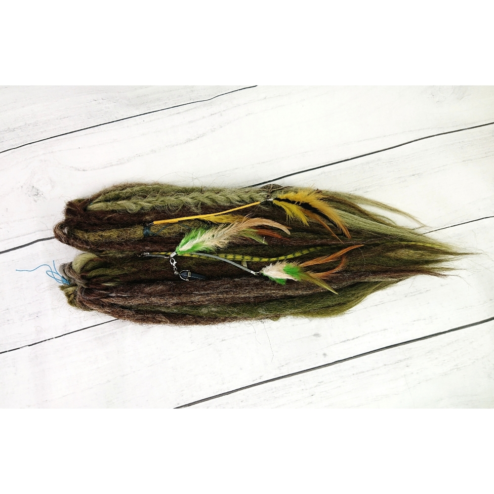 Mossy Earth Green/Brown Dreadlocks